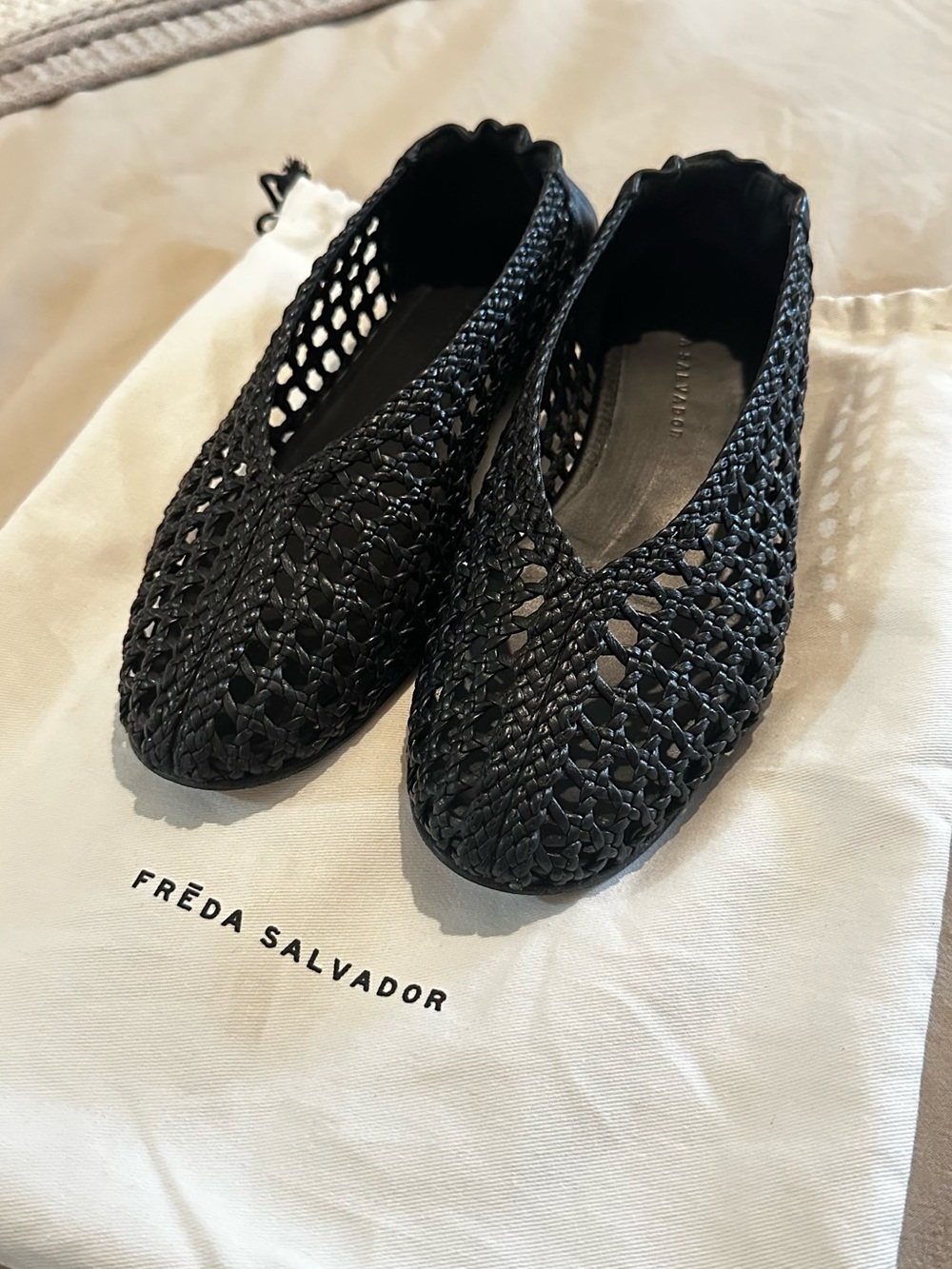 Fréda Salvador- Riley open weave ballet flat